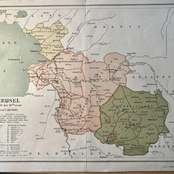 Map of 'Overijsel in de helft der 18de eeuw