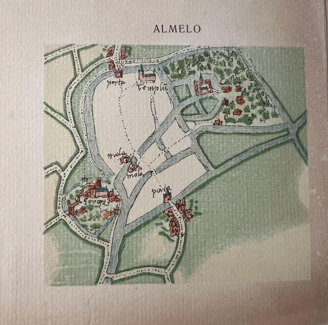  - Modern print 20th century | Modern print on laid paper with city view of Almelo, 1 p.
