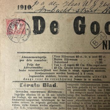 Originele Krant De Gooi- en Eemlander 29 januari 1910