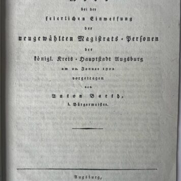 Rede Augsburg 1822