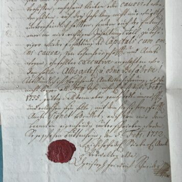 Original manuscript deed for mortgage 1755