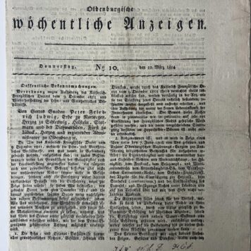 Oldenburgische Wöchentliche Anzeigen 1814