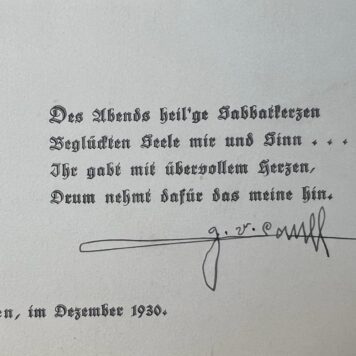 Original autograph poem of Joseph von Lauff (Josef Lauff)