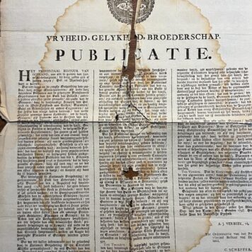 Publicatie, Vryheid, Gelykheid, Broederschap, Haag Landsdrukkery van Holland 1797