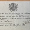 Receipt Amsterdam: Ter bezigtiging Felix Meritis 1816