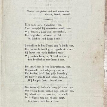 Music, [1831], Songs | Lied voor de uittrekkende schutters; Lied voor vrijwilligers ; Jagerslied. [s.n.], [s.l.], [1831], 7 pp.