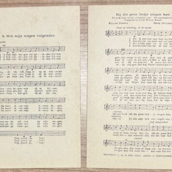Set of 3, 1926-27, Folksong | Volkszangdag 1926 / 1927, Nederlandschen Volkszangbond gevestigd te Utrecht, [s.l.], 1926-1927, two booklets. Sold with 6 postcards of folksongs.