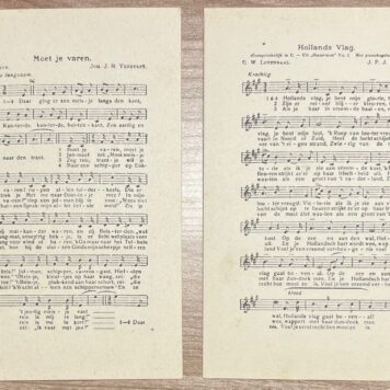 Set of 3, 1926-27, Folksong | Volkszangdag 1926 / 1927, Nederlandschen Volkszangbond gevestigd te Utrecht, [s.l.], 1926-1927, two booklets. Sold with 6 postcards of folksongs.
