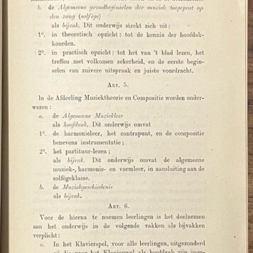 Music, 1884, Amsterdam | Maatschappij tot Bevordering der Toonkunst, Afdeling Amsterdam. Reglement voor het Conservatorium, [s.n.], Amsterdam, 1884, 13 pp.