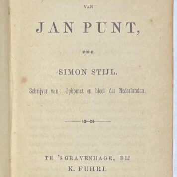 Theatre, 1851, Amsterdam | Leven van Jan Punt, door Simon Stijl (...) te 's Gravenhage, bij K. Fuhri, 1851, 153 pp.