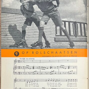 Set of 6, 1933-1938, Music | Tiental Kinderliedjes gezongen door Jacob Hamel's A.V.R.O. Kinderkoor. Illustratie en verzorging Piet Marée. Algemeene vereeniging Radio Omroep, Amsterdam, 1933-1937, set of 6.