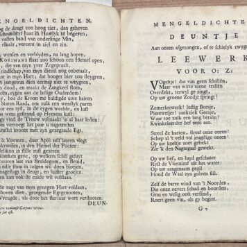 Guelders, 1726, Poetry | Parnas aan de Waal, of Gelderse Zangnimf zoet op Mengelpoezy, uit verscheyde gedichten. Te Amsterdam, by Hendrik Bosch, 1726, 191+(5)pp.