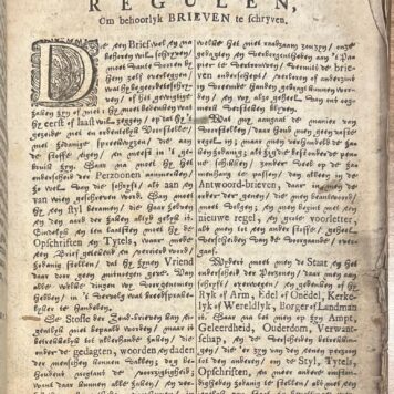 School book, [1798], Letters | Algemene Zend-Brieven, Zo die in de Duitze Scholen van Nederland worden geleerd. (...) Te Amsterdam, By de Erven de Wed. J. Ratelband, en J. Brouwer, [1798], 40 pp.