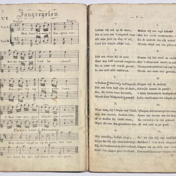 Schoolbook, 1832, Music | De Muzikale Vriend der Jeugd, of Bevallige Zangstukjes voor het Opkomend Geslacht, ook tot Schoolgebruik. Uitgegeven doo W. Oudshoff. 2e stukje. Te Rotterdam, bij Mensing en Van Westreenen, 1832, 50 pp.