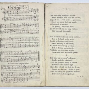 Schoolbook, 1832, Music | De Muzikale Vriend der Jeugd, of Bevallige Zangstukjes voor het Opkomend Geslacht, ook tot Schoolgebruik. Uitgegeven doo W. Oudshoff. 2e stukje. Te Rotterdam, bij Mensing en Van Westreenen, 1832, 50 pp.