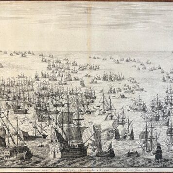Ondergang van de Spaanse Armada Prent Jan Luyken