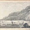 Original engraving: Gezigt van de Karakakooa baai aan het eiland Owhijhee