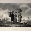 Lithography of Scheveningen titled Pecheurs Hollandais