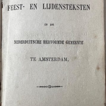 Orde der feest- en lijdensteksten voor de Nederduitsche Hervormde Gemeente te Amsterdam