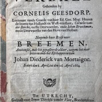 Verbael gehouden by Cornelis Geesdorp 1664