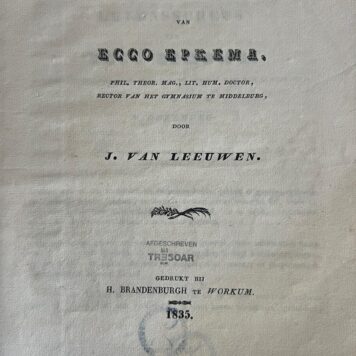 Levensschets van Ecco Epkema 1835