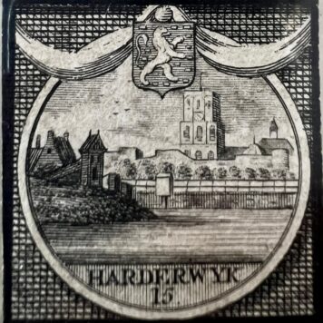 City view etching of Harderwijk