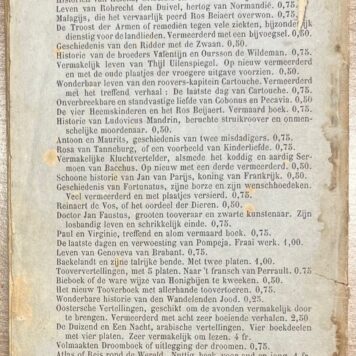Story book, [s.a.], Persian Folktales | De Historie van Aboulcasem getrokken uit de Duizend en Eenen Dag of Persiaansche, Turksche en Chineesche vertellingen. Eerste uitgave. Snoeck-Ducaju en zoon, Gent, [s.a.], 87 pp.