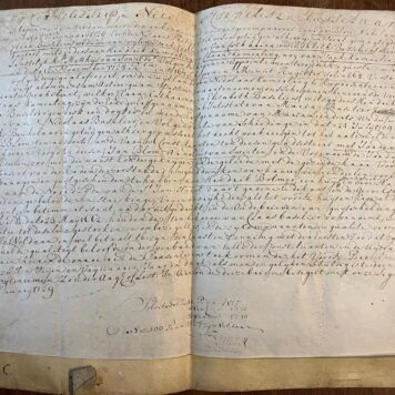 Notarial deed on parchment by Cornelis Trip and Nicolas Corneliszoon Hasselaar