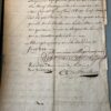 Manuscript signed Amsterdam 23 juni 1744 regarding house on Keizersgracht Amsterdam near the Schouwburg