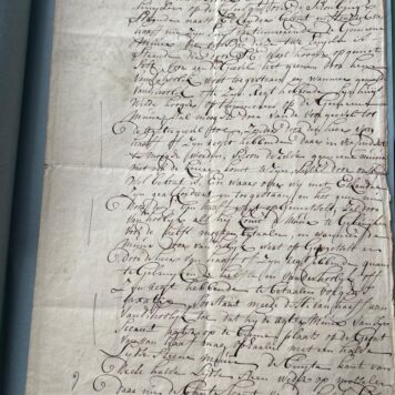 Manuscript signed Amsterdam 21 juli 1744 regarding Hendrik van Haaffen Amsterdam