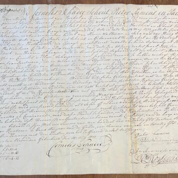 Manuscript notarial deed Rotterdam stad 1777