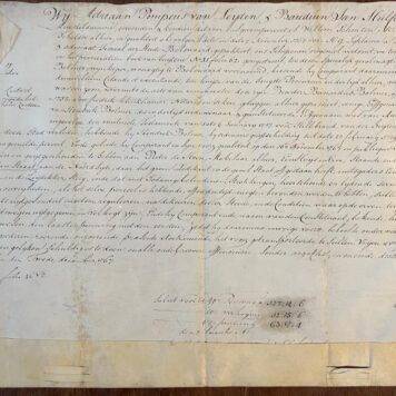 Notarial deed on parchment 1767 Sint Jansstraat Lijdekkerssteeg (Leidekkerssteeg) Amsterdam