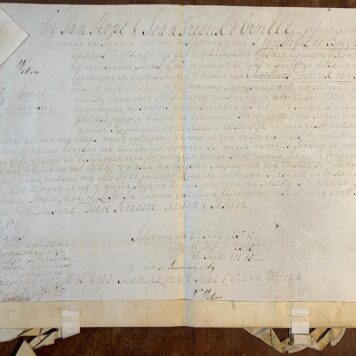 Notarial deed on parchment 1767 Kalverstraat bij Klooster Amsterdam