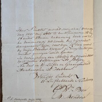 Three manuscript letters dated 1787 to bookdealer G. Bom, Molsteeg Amsterdam with red seals