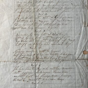 Manuscript Dutch song 1820