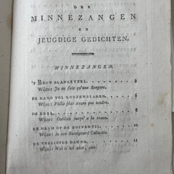 Minne-zangen en jeugdige gedichten tweede druk Loosjes 1790