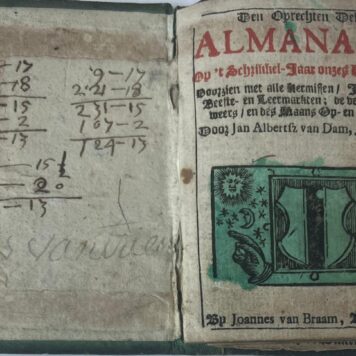 Den oprechten Delftsen Almanach op 't schrikkel-jaar onzes heeren 1740