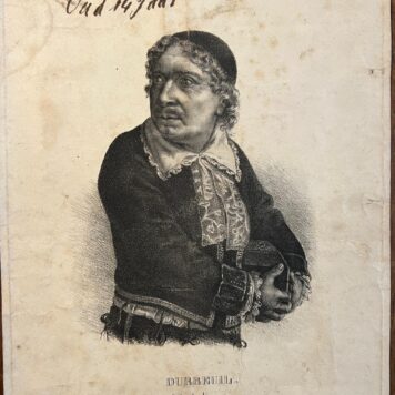 Portrait print of Dubreuil in the role of de l 'avare