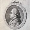 Portrait print of man in a medallion