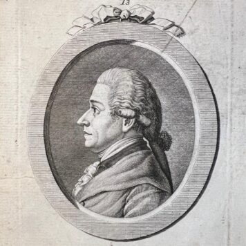Portrait print of man in a medallion