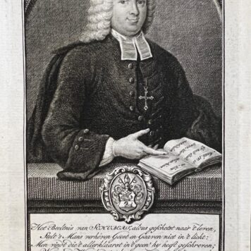 Portrait print of pastor Schubert made by Christian Friedrich Fritzch
