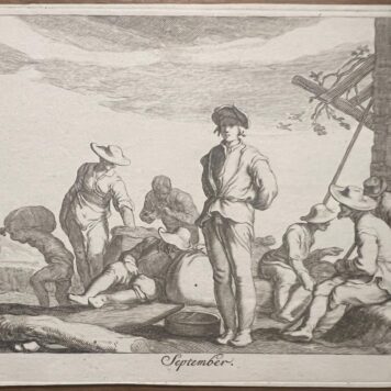 Print for the month September (from the series of 12 months) made by Frederick Bloemaert