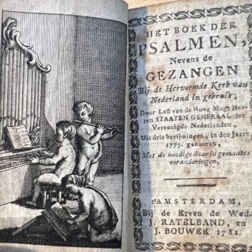 Miniature bible 1781 | Het boek der psalmen nevens de gezangen bij de hervormde kerk van Nederland in gebruik