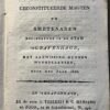 Berigt wegens de regterlijke, politieke en andere geconstitueerde magten, Den Haag 1822