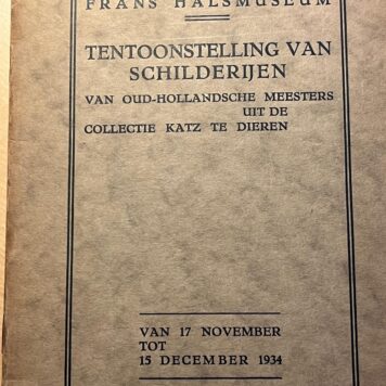 catalogus tentoonstelling van oude kunst in het Frans Halsmuseum 1936