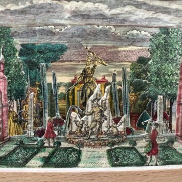 Paper Theater or Diorama buitenplaats estate with garden
