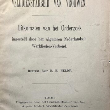 Velddienstarbeid van vrouwen 1903