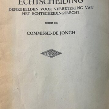 Het vraagstuk der echtscheiding