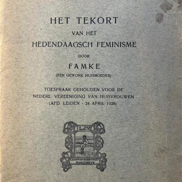 Het tekort van het hedendaagsch feminisme. Famke