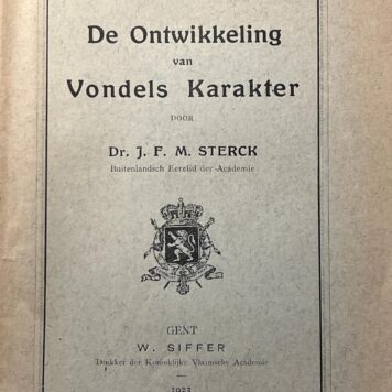 De Ontwikkeling van Vondels Karakter 1923